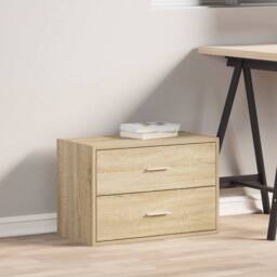 Berkfield Home Durable Cabinet with 2 Drawers Sonoma Oak 60x31x40 cm Engineered Wood in Light Tan - Size: 60 x 31 x 40 cm - thumbnail 1