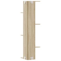 Berkfield Home Wall Corner Shelf Sonoma Oak 36.5x36.5x140 cm Engineered Wood in Brown - thumbnail 6