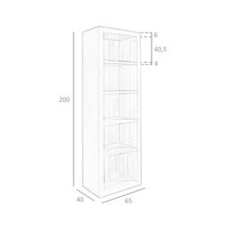 Angel Cerda Walnut Veneer Shelf 65x40x200 cm (Model ) - Size: 65 x 40 x 200 cm - thumbnail 7