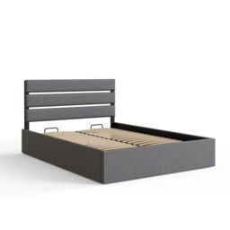 GFW Hudson End Lift Ottoman Bed in Grey - Size: Small Double - thumbnail 2