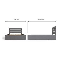 GFW Hudson End Lift Ottoman Bed in Grey - Size: Small Double - thumbnail 6