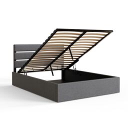 GFW Hudson End Lift Ottoman Bed in Grey - Size: Small Double - thumbnail 5
