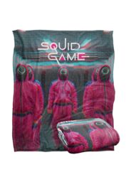 Netflix Squid Game Pink Guards Scene Officially Licensed Silky Touch Super Soft Throw Blanket 152 x 127 cm in White - thumbnail 2