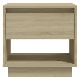 Berkfield Home Bedside Cabinet Sonoma Oak 45x34x44 cm Engineered Wood in Beige - Size: 45 x 34 x 44 cm - thumbnail 4