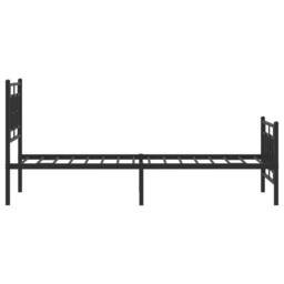 Berkfield Home Metal Bed Frame without Mattress with Footboard Black 90x200cm - Size: 90x200 cm - thumbnail 6
