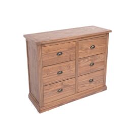 Cabinet Bits Tirolo 6 Drawer Chest of Drawers Brass Cup Handle in Brown - thumbnail 3