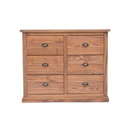 Cabinet Bits Tirolo 6 Drawer Chest of Drawers Brass Cup Handle in Brown - thumbnail 2