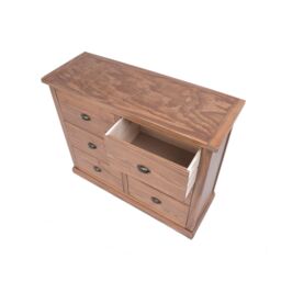 Cabinet Bits Tirolo 6 Drawer Chest of Drawers Brass Cup Handle in Brown - thumbnail 4