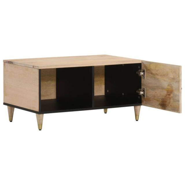 Berkfield Home Coffee Table 80x50x40 cm Solid Wood Mango in Light Brown - Size: 80 x 50 x 40 cm - image 1