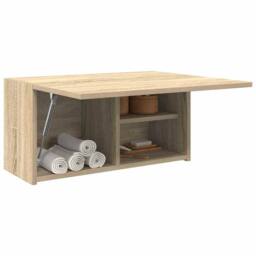 Berkfield Home Decorative Bathroom Wall Cabinet Sonoma Oak 60x25x30 cm Engineere in Light Oak - Size: 60 x 25 x 30 cm - thumbnail 4