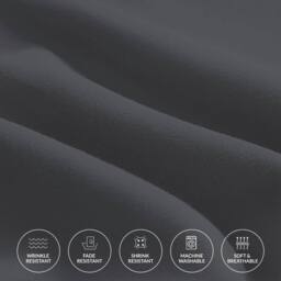 Grace Microfiber Pillow Cases Pack of 4 with Envelope Closure in Charcoal - Size: Standard Pillow Case - thumbnail 5