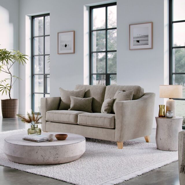 The Great Sofa Company Jackson 2 Seater Chenille Sofa in Stone - image 1