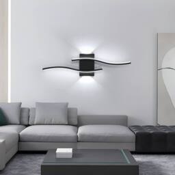 COMELY Indoor Wall Lights, 20W Modern Acrylic Wall Lights, Black - thumbnail 2