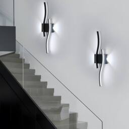 COMELY Indoor Wall Lights, 20W Modern Acrylic Wall Lights, Black - thumbnail 5