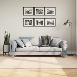 Berkfield Home Rug HUARTE Short Pile Soft & Washable Beige 160x230 cm - Size: Medium - thumbnail 1