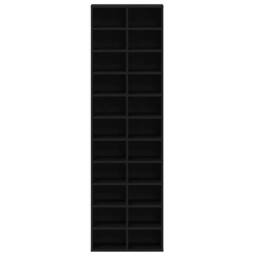 Berkfield Home Shoe Cabinet Black Oak 54x34x183 cm Engineered Wood - Size: 54 x 34 x 183 cm - thumbnail 5