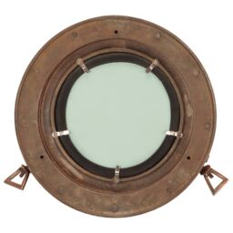 Berkfield Home vidaXL¬†Porthole Mirror¬†Wall Hanging¬†√ò30 cm¬†Aluminium & Glass in Brown - thumbnail 3