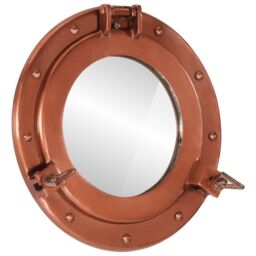 Berkfield Home vidaXL¬†Porthole Mirror¬†Wall Hanging¬†√ò30 cm¬†Aluminium & Glass in Brown - thumbnail 1