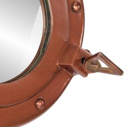 Berkfield Home vidaXL¬†Porthole Mirror¬†Wall Hanging¬†√ò30 cm¬†Aluminium & Glass in Brown - thumbnail 6