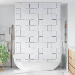 Berkfield Home Shower Roller Blind 160x240 cm Square in White - thumbnail 2