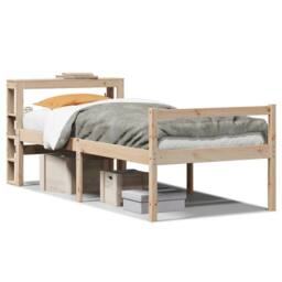 Berkfield Home Senior Bed with Headboard without Mattress 90x190 cm Single in Brown - thumbnail 2