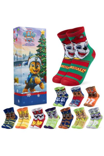 Paw Patrol Advent Calendar Socks Christmas Gift - image 1
