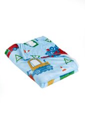 Catherine Lansfield 'Digger Dreams' Cosy Fleece Blanket Throw in Blue - Size: 130 cm x 170 cm - thumbnail 5