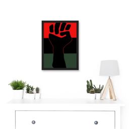 Artery8 Political Civil Rights Black Power Fist African American USA A4 Artwork Framed Wall Art Print - thumbnail 2