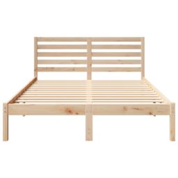 Berkfield Home with Headboard Brown 140 x 190 cm Solid pine wood - thumbnail 6