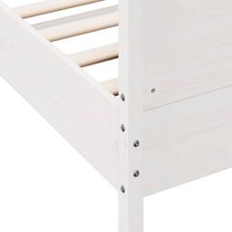 Berkfield Home Beautiful Bed Frame without Mattress White 160x200 cm Solid Wood Pine - thumbnail 7