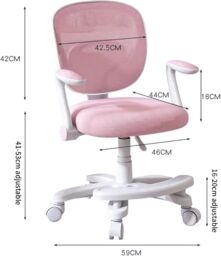 Hygrad Built to Survive Swivel Chair Ergonomic Rolling Adjustable Kids Children Teens 360 Swivel Revolving Chair w/ Armrest & Foot Rest In Colours - thumbnail 3