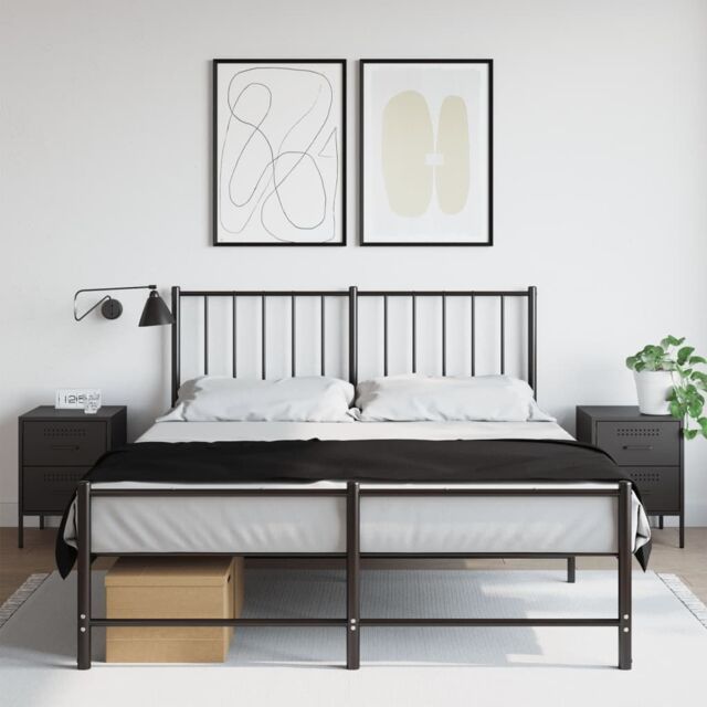 Berkfield Home Bedside Cabinets 2 pcs Black 36x39x50.5 cm Steel - image 1