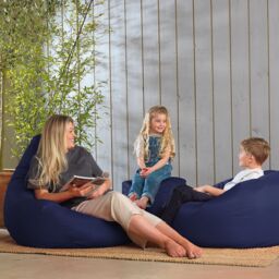 icon Teen Bean Bag Chair Grey Childrens Bean Bags in Navy - thumbnail 2