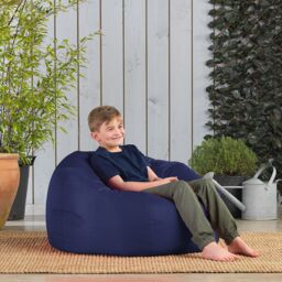 icon Teen Bean Bag Chair Grey Childrens Bean Bags in Navy - thumbnail 1