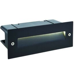 Loops IP44 LED Full Brick Light Textured Black & Angled Down Guide 2W Cool White - thumbnail 1