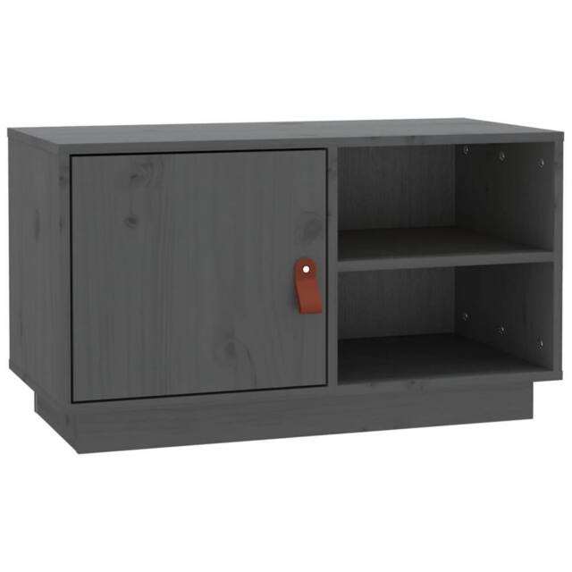 Berkfield Home TV Cabinet Grey 70x34x40 cm Solid Wood Pine - Size: 70 x 34 x 40 cm - image 1