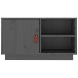 Berkfield Home TV Cabinet Grey 70x34x40 cm Solid Wood Pine - Size: 70 x 34 x 40 cm - thumbnail 6