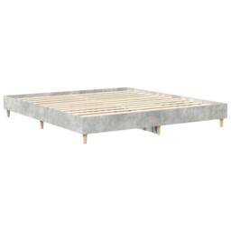 Berkfield Home Durable Bed Frame No Mattress Concrete Grey 200x200 cm Engineered Wood - thumbnail 7