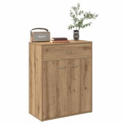 Berkfield Home Sideboard Artisan Oak 60x30x75 cm Engineered Wood in Brown - Size: 60 x 30 x 75 cm - thumbnail 1