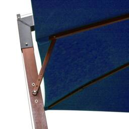 Berkfield Home Hanging Parasol with Pole Azure Blue 3x3 m Solid Fir Wood - thumbnail 5
