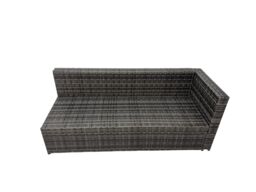 Fimous Outdoor PE Rattan Sofa Set with with Chair 2 Small Stool Side Table in Dark Grey - thumbnail 6