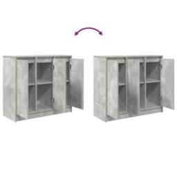Berkfield Home Sideboard Concrete Grey 85x34x76 cm Engineered Wood - Size: 85 x 34 x 76 cm - thumbnail 9