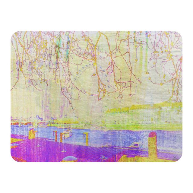 Benjamin Tate Design London Eye Tree Drops Blanket in Natural - Size: 120 cm x 150 cm - image 1
