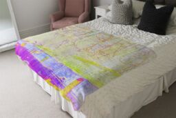 Benjamin Tate Design London Eye Tree Drops Blanket in Natural - Size: 120 cm x 150 cm - thumbnail 3