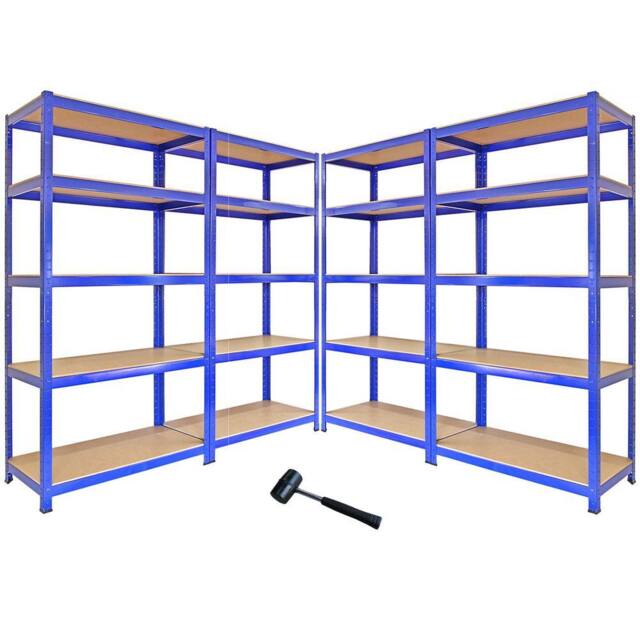 Monstershop Monster Racking T-Rax Metal Storage Shelves, Blue, 90cm W, 45cm D, Set in Blue - image 1