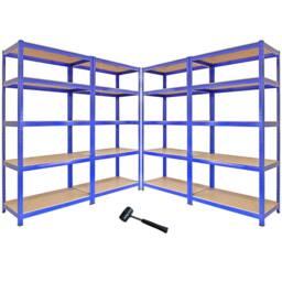 Monstershop Monster Racking T-Rax Metal Storage Shelves, Blue, 90cm W, 45cm D, Set in Blue - thumbnail 1