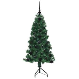 Berkfield Home Corner Artificial Christmas Tree Green 120 cm PVC & Metal - thumbnail 4