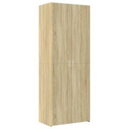 Berkfield Home Storage Cabinet Sonoma Oak 70x42.5x225 cm Engineered Wood in Brown - thumbnail 5