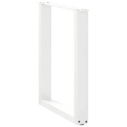 Berkfield Home Coffee Table Legs U-Shaped 2 pcs White 60x(72-73) cm Steel - thumbnail 4