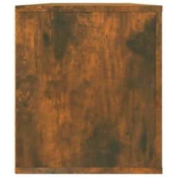 Berkfield Home TV Cabinet Smoked Oak 100x35x40 cm Engineered Wood in Brown - Size: 100 x 35 x 40 cm - thumbnail 7